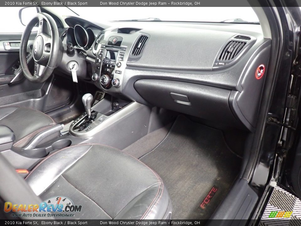 2010 Kia Forte SX Ebony Black / Black Sport Photo #30