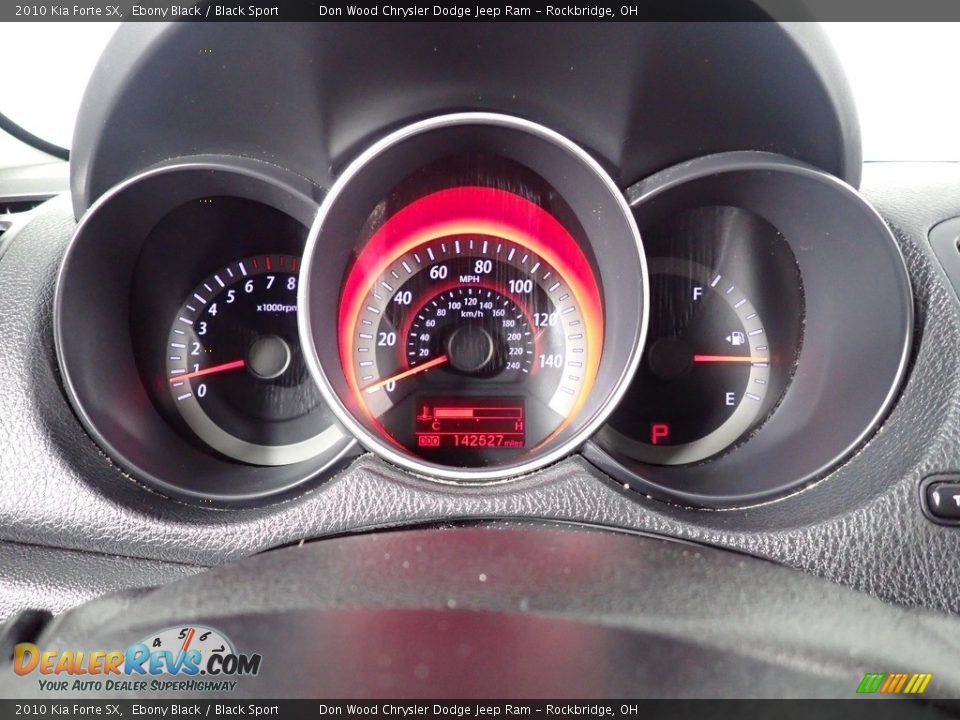 2010 Kia Forte SX Ebony Black / Black Sport Photo #31