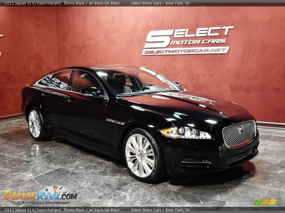 2011 Jaguar XJ XJ Supercharged Ebony Black / Jet Black/Jet Black Photo #3