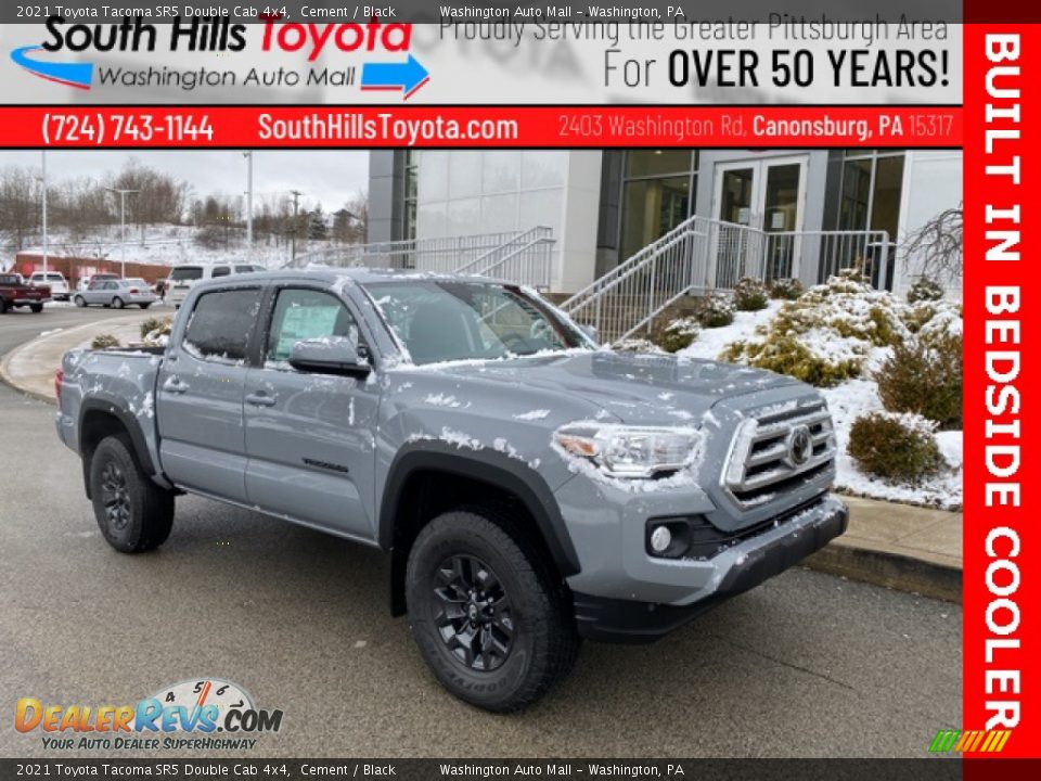 2021 Toyota Tacoma SR5 Double Cab 4x4 Cement / Black Photo #1