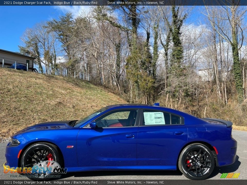 2021 Dodge Charger Scat Pack Indigo Blue / Black/Ruby Red Photo #1