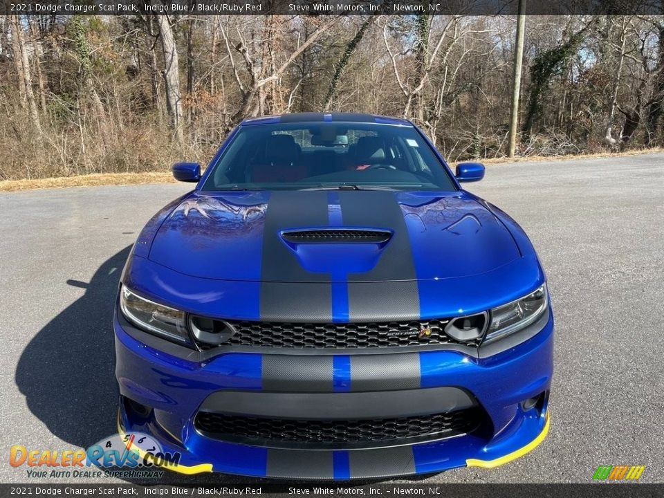 2021 Dodge Charger Scat Pack Indigo Blue / Black/Ruby Red Photo #3