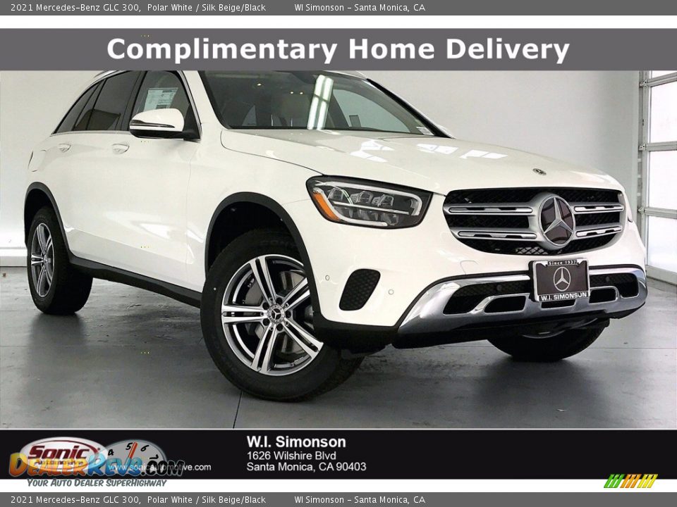 2021 Mercedes-Benz GLC 300 Polar White / Silk Beige/Black Photo #1