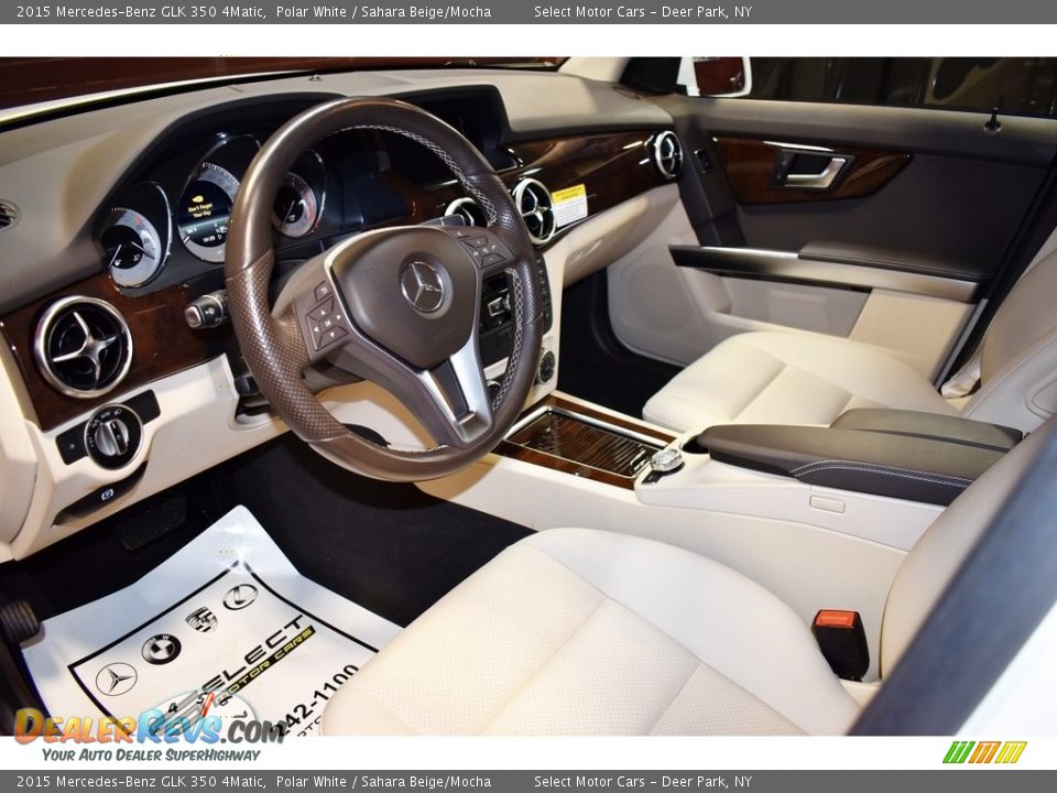 2015 Mercedes-Benz GLK 350 4Matic Polar White / Sahara Beige/Mocha Photo #10