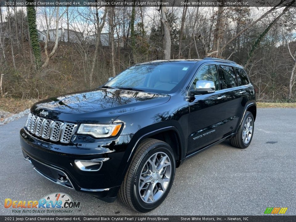 2021 Jeep Grand Cherokee Overland 4x4 Diamond Black Crystal Pearl / Light Frost/Brown Photo #2