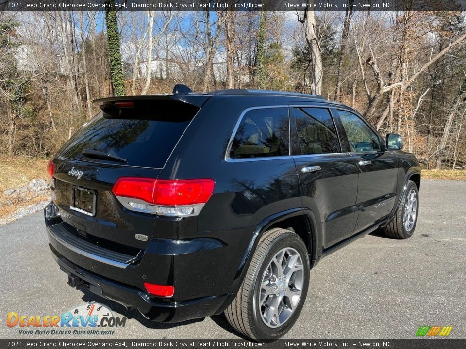 2021 Jeep Grand Cherokee Overland 4x4 Diamond Black Crystal Pearl / Light Frost/Brown Photo #6