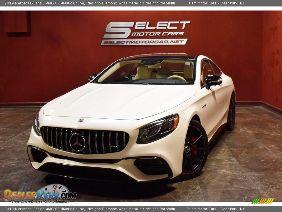 2019 Mercedes-Benz S AMG 63 4Matic Coupe designo Diamond White Metallic / designo Porcelain Photo #1