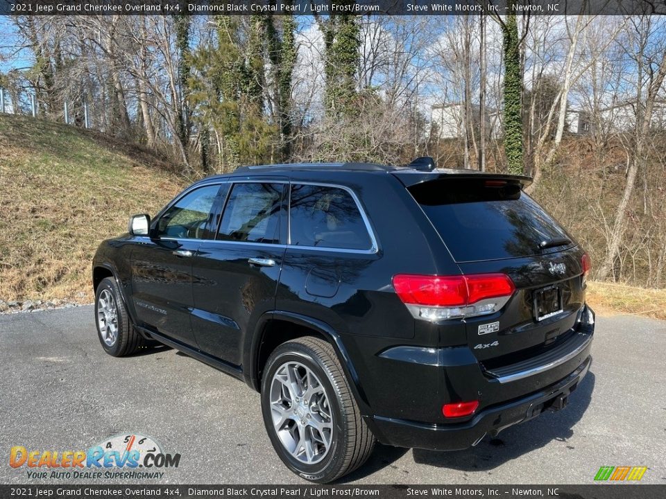 2021 Jeep Grand Cherokee Overland 4x4 Diamond Black Crystal Pearl / Light Frost/Brown Photo #8