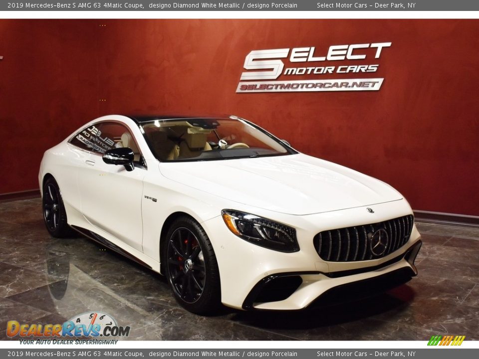 2019 Mercedes-Benz S AMG 63 4Matic Coupe designo Diamond White Metallic / designo Porcelain Photo #3