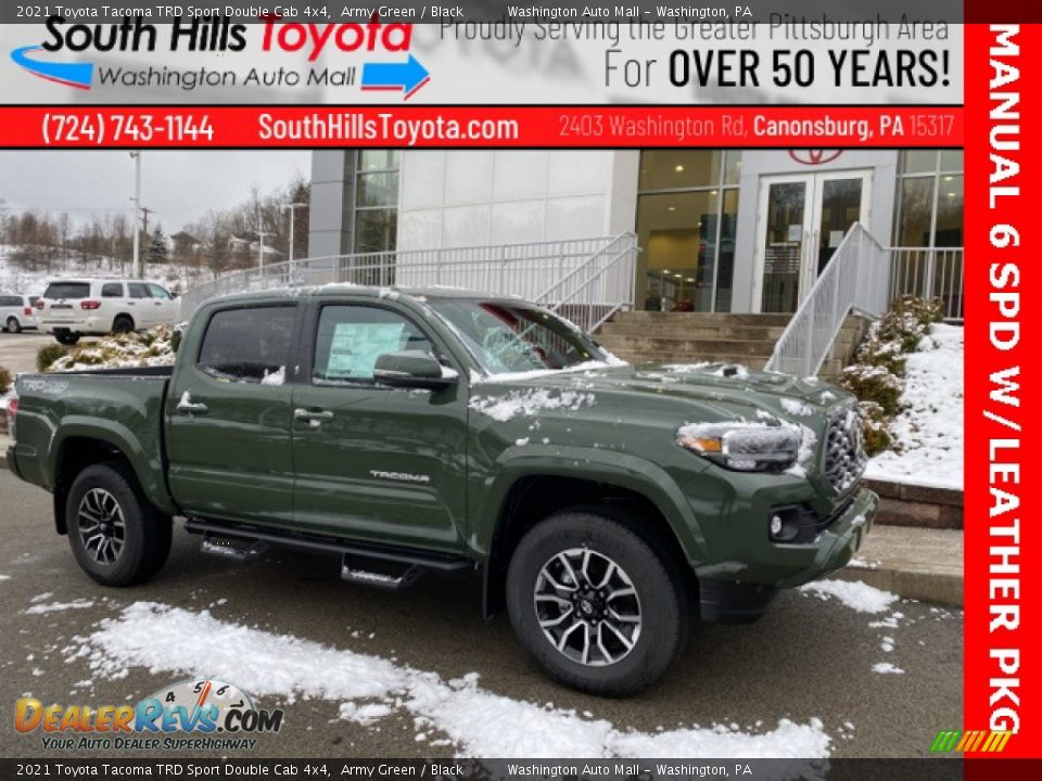 2021 Toyota Tacoma TRD Sport Double Cab 4x4 Army Green / Black Photo #1