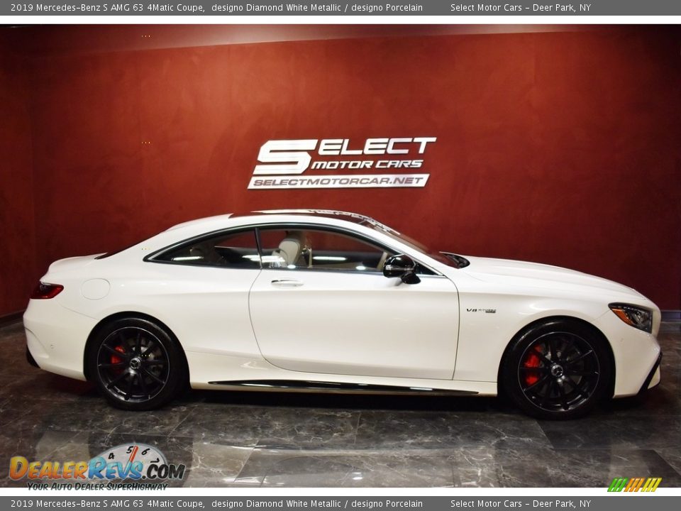 2019 Mercedes-Benz S AMG 63 4Matic Coupe designo Diamond White Metallic / designo Porcelain Photo #4