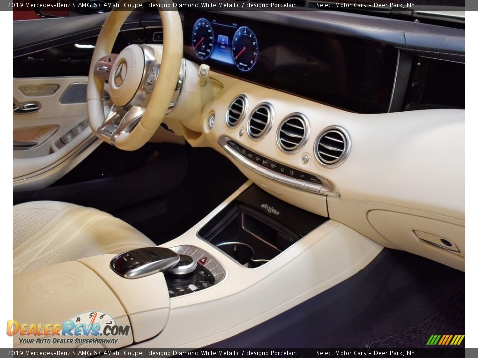 2019 Mercedes-Benz S AMG 63 4Matic Coupe designo Diamond White Metallic / designo Porcelain Photo #17