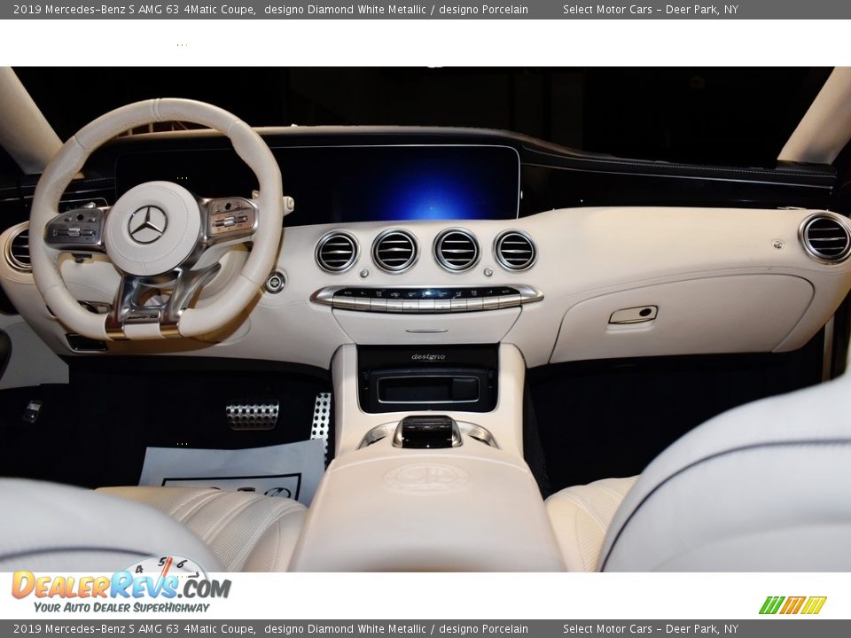2019 Mercedes-Benz S AMG 63 4Matic Coupe designo Diamond White Metallic / designo Porcelain Photo #20