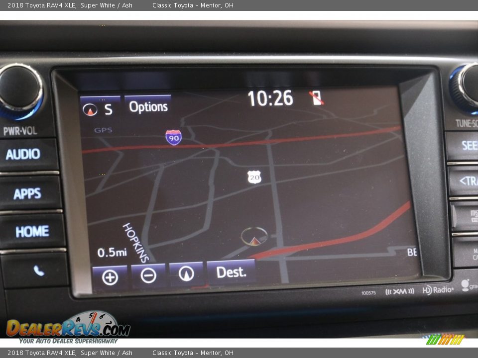 2018 Toyota RAV4 XLE Super White / Ash Photo #11