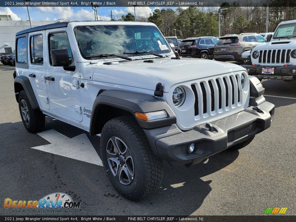 2021 Jeep Wrangler Unlimited Sport 4x4 Bright White / Black Photo #1