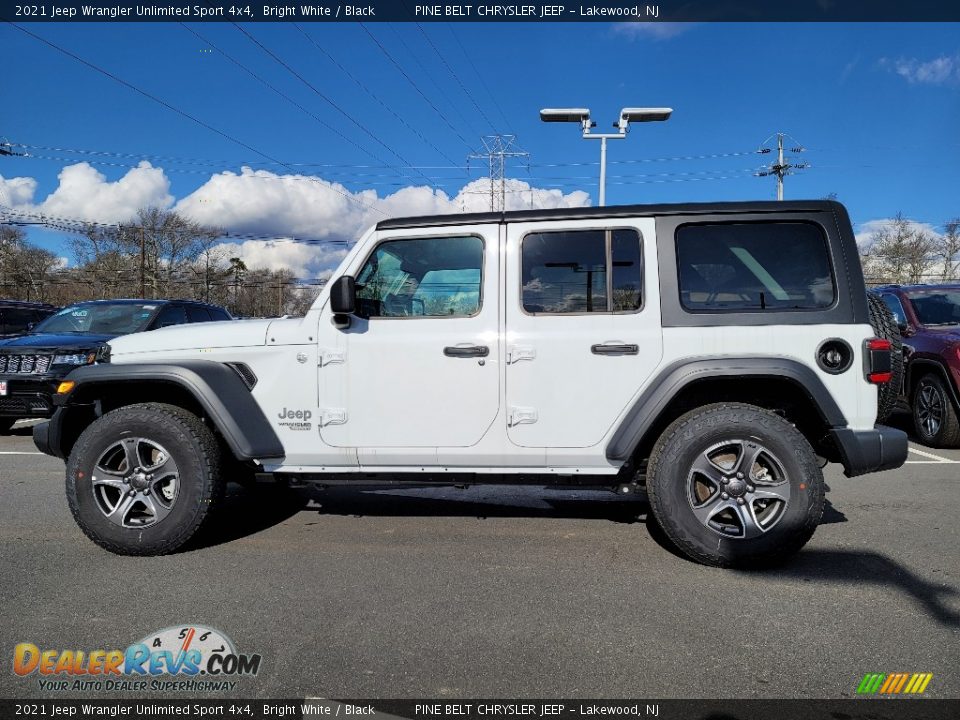 2021 Jeep Wrangler Unlimited Sport 4x4 Bright White / Black Photo #4