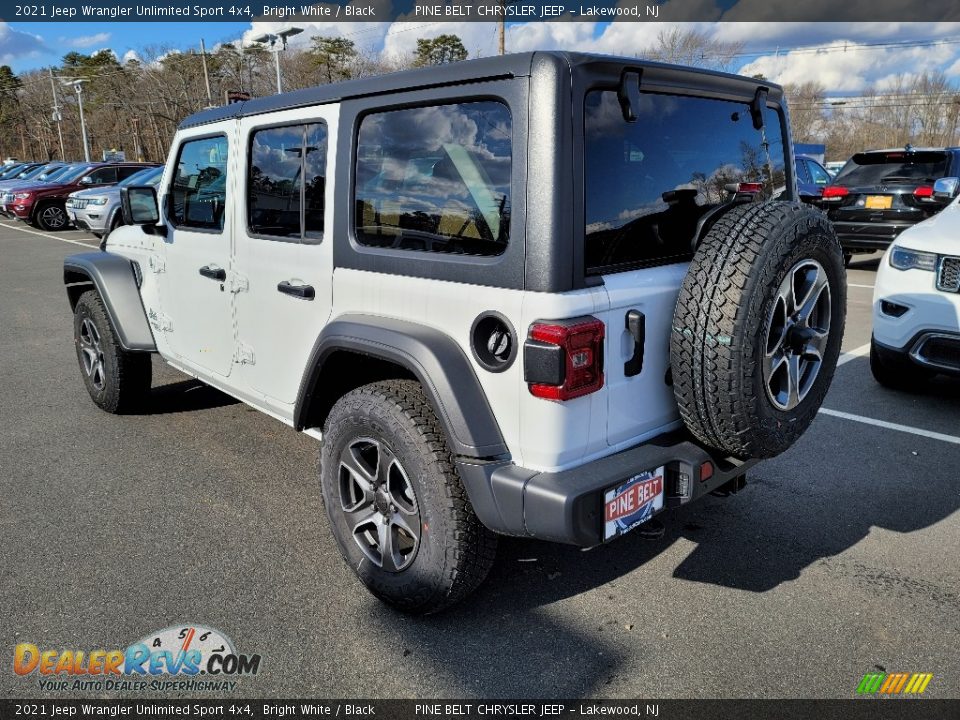 2021 Jeep Wrangler Unlimited Sport 4x4 Bright White / Black Photo #6