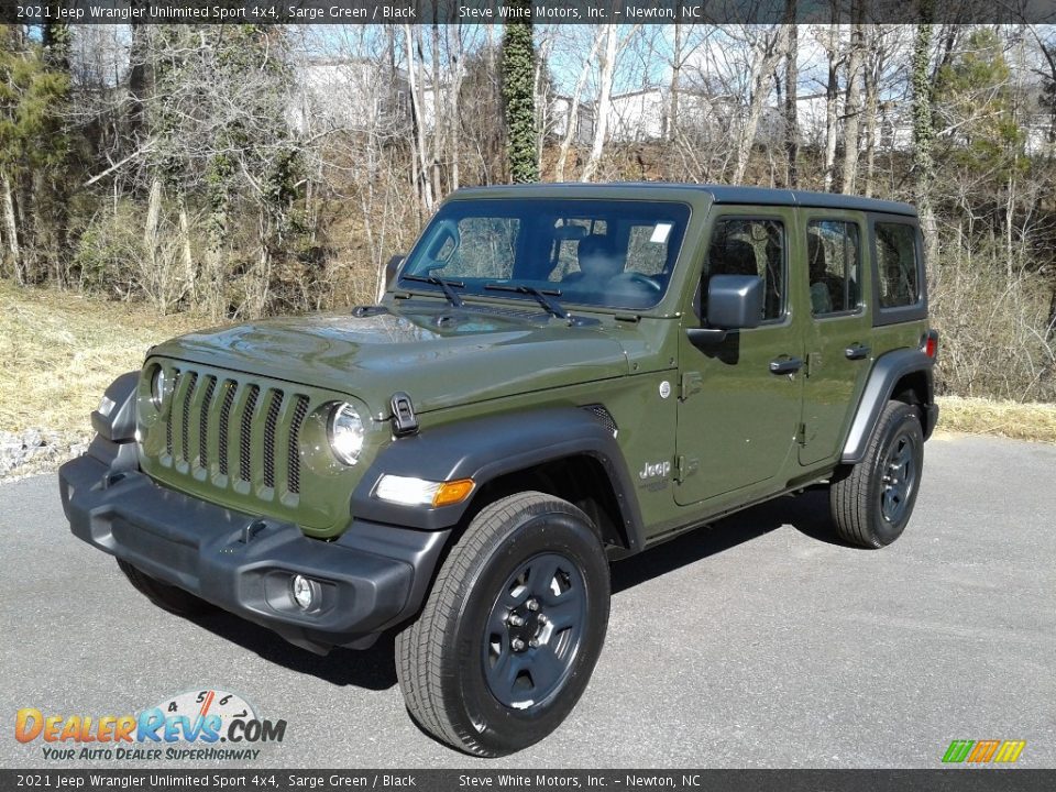 2021 Jeep Wrangler Unlimited Sport 4x4 Sarge Green / Black Photo #2