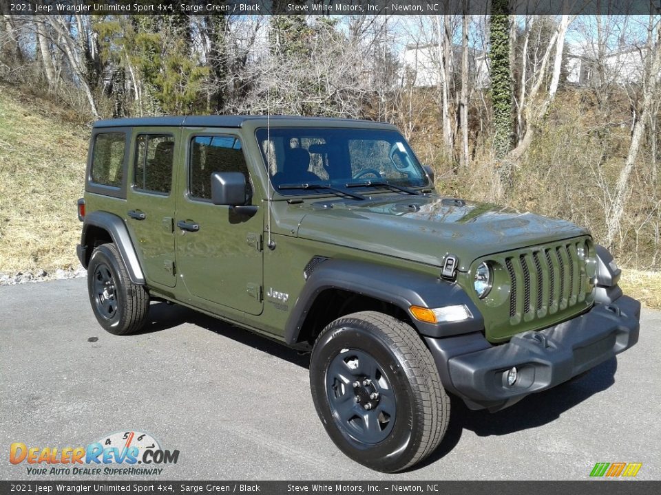 Front 3/4 View of 2021 Jeep Wrangler Unlimited Sport 4x4 Photo #4