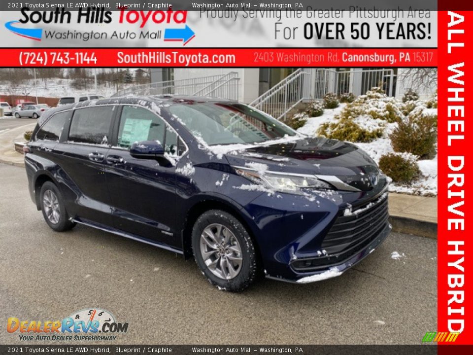 2021 Toyota Sienna LE AWD Hybrid Blueprint / Graphite Photo #1