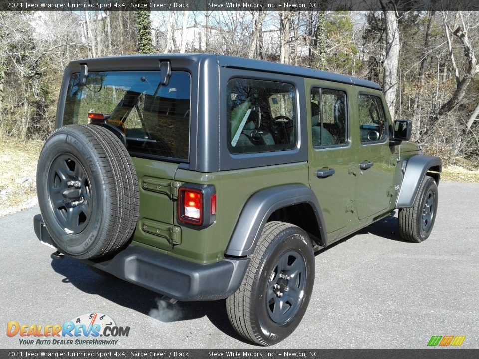 2021 Jeep Wrangler Unlimited Sport 4x4 Sarge Green / Black Photo #6