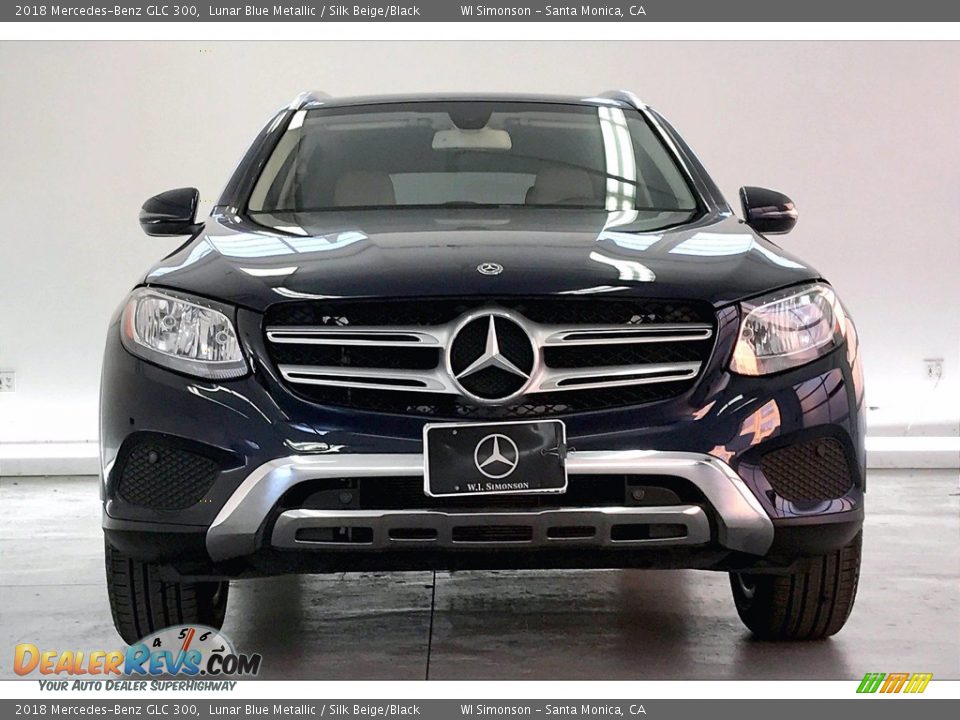 2018 Mercedes-Benz GLC 300 Lunar Blue Metallic / Silk Beige/Black Photo #2