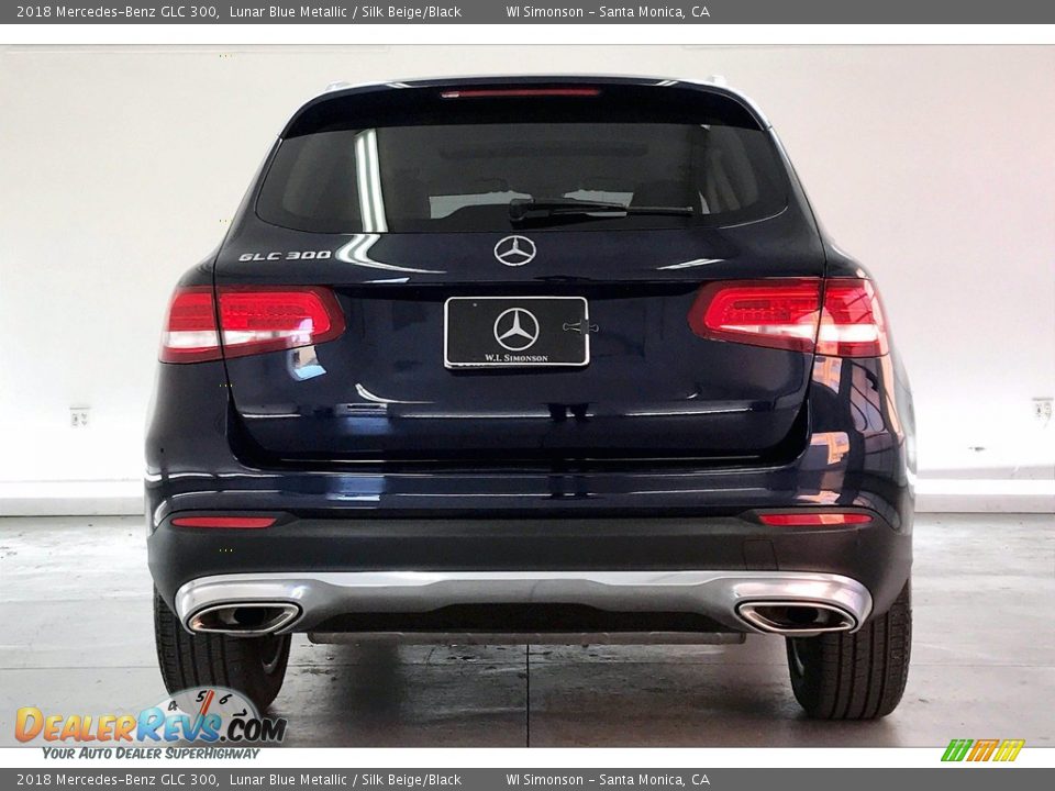 2018 Mercedes-Benz GLC 300 Lunar Blue Metallic / Silk Beige/Black Photo #3