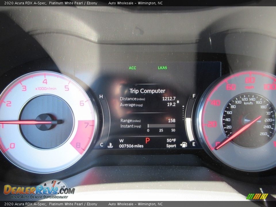 2020 Acura RDX A-Spec Platinum White Pearl / Ebony Photo #15
