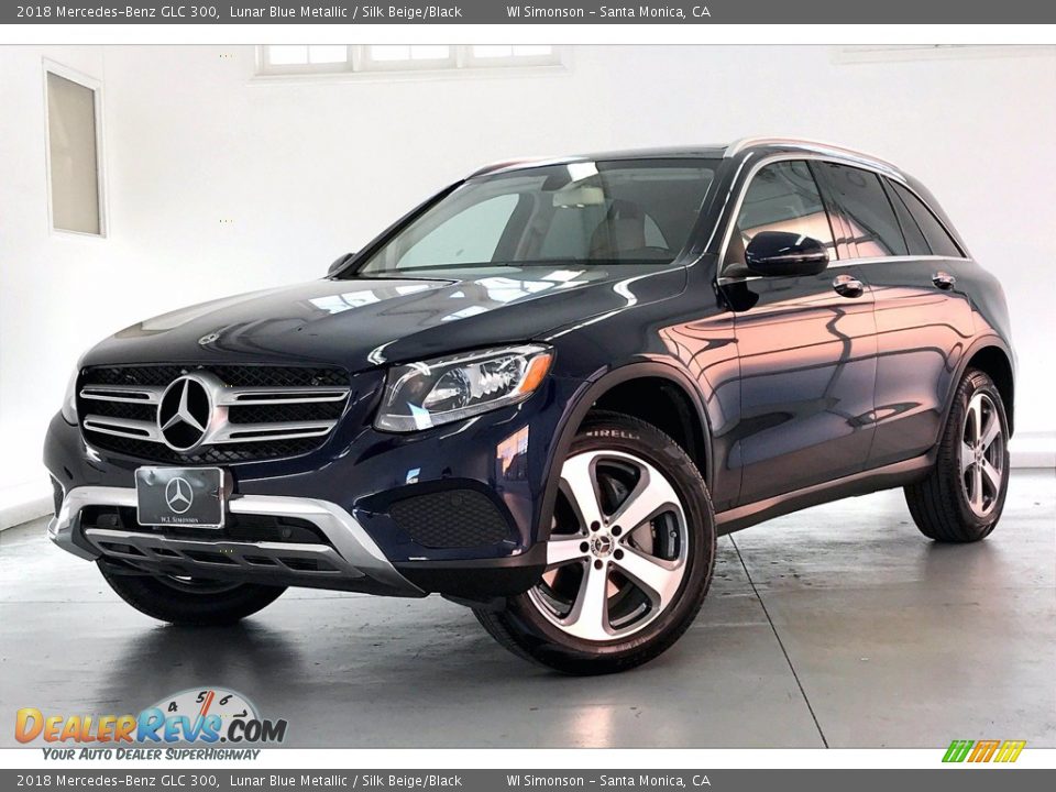 2018 Mercedes-Benz GLC 300 Lunar Blue Metallic / Silk Beige/Black Photo #12