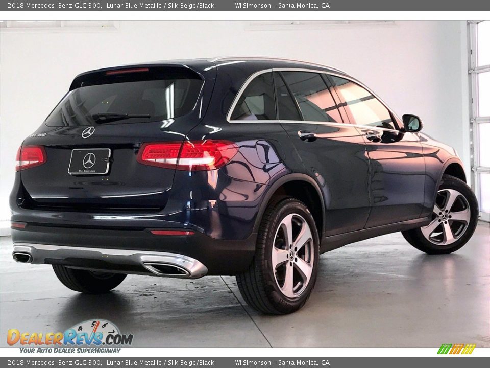 2018 Mercedes-Benz GLC 300 Lunar Blue Metallic / Silk Beige/Black Photo #13