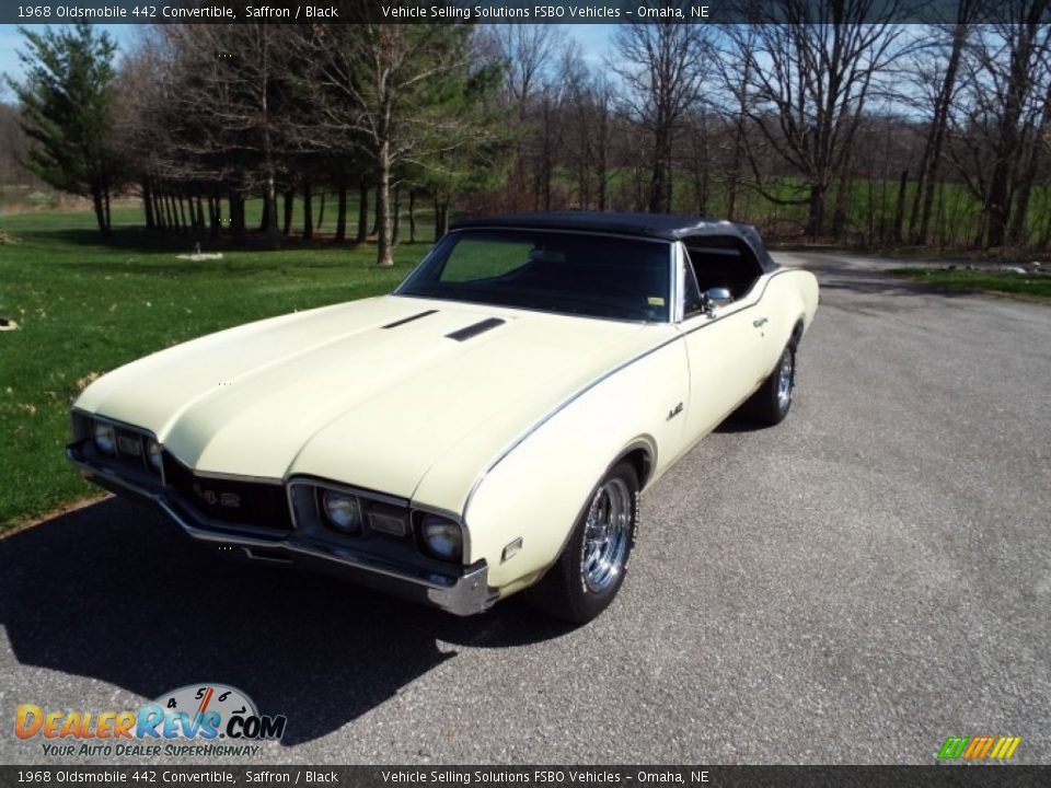 1968 Oldsmobile 442 Convertible Saffron / Black Photo #9