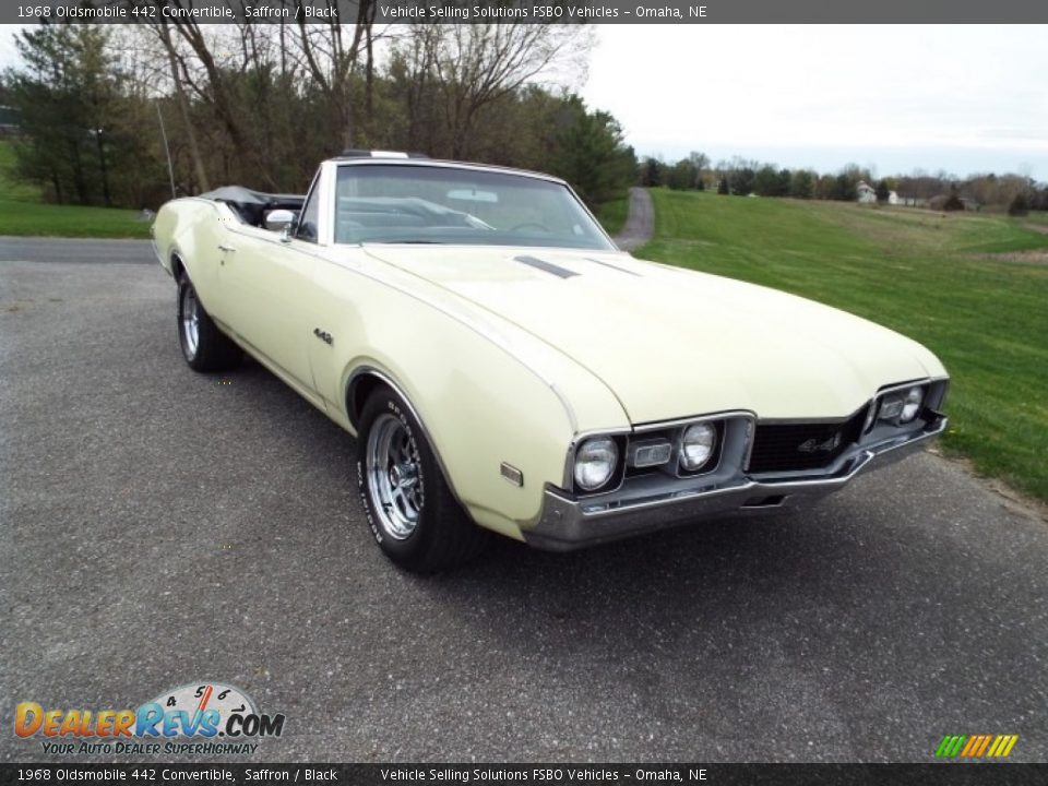 1968 Oldsmobile 442 Convertible Saffron / Black Photo #10