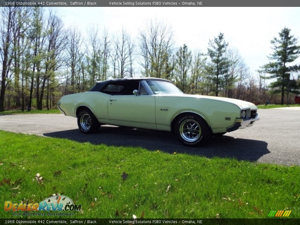 1968 Oldsmobile 442 Convertible Saffron / Black Photo #12