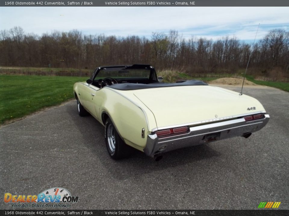 1968 Oldsmobile 442 Convertible Saffron / Black Photo #14