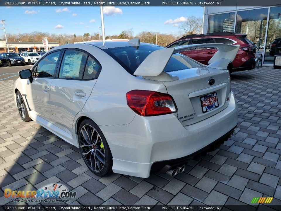 2020 Subaru WRX STI Limited Crystal White Pearl / Recaro Ultra Suede/Carbon Black Photo #7