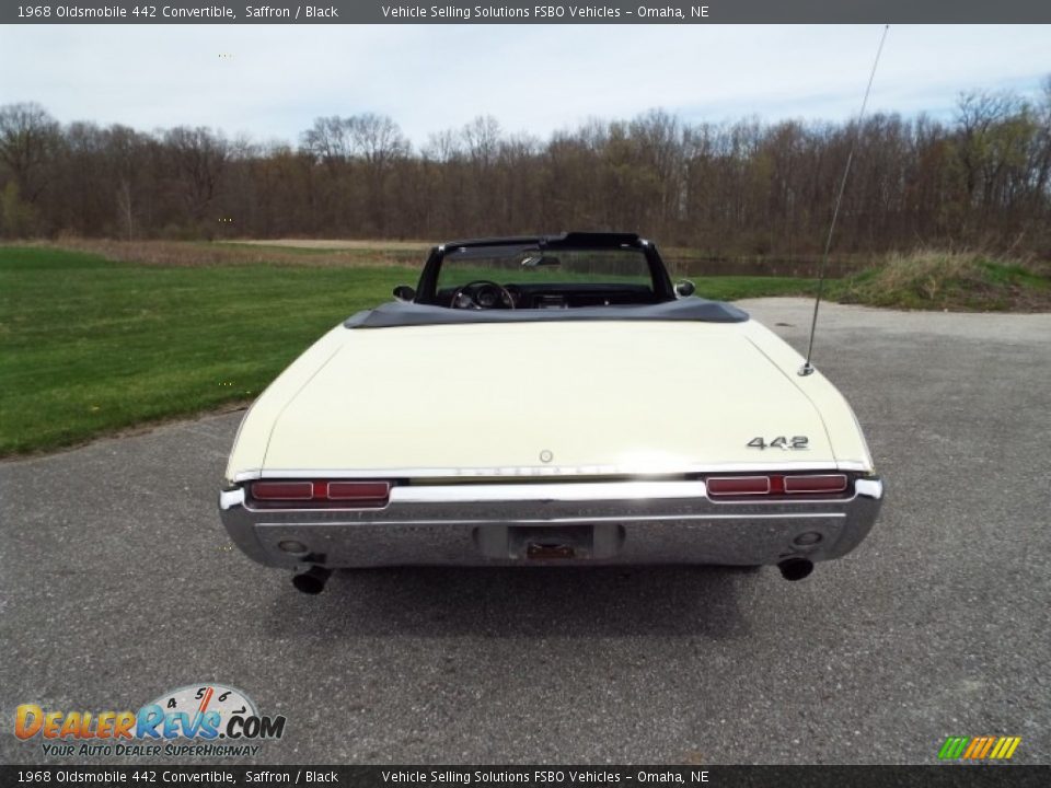 1968 Oldsmobile 442 Convertible Saffron / Black Photo #15