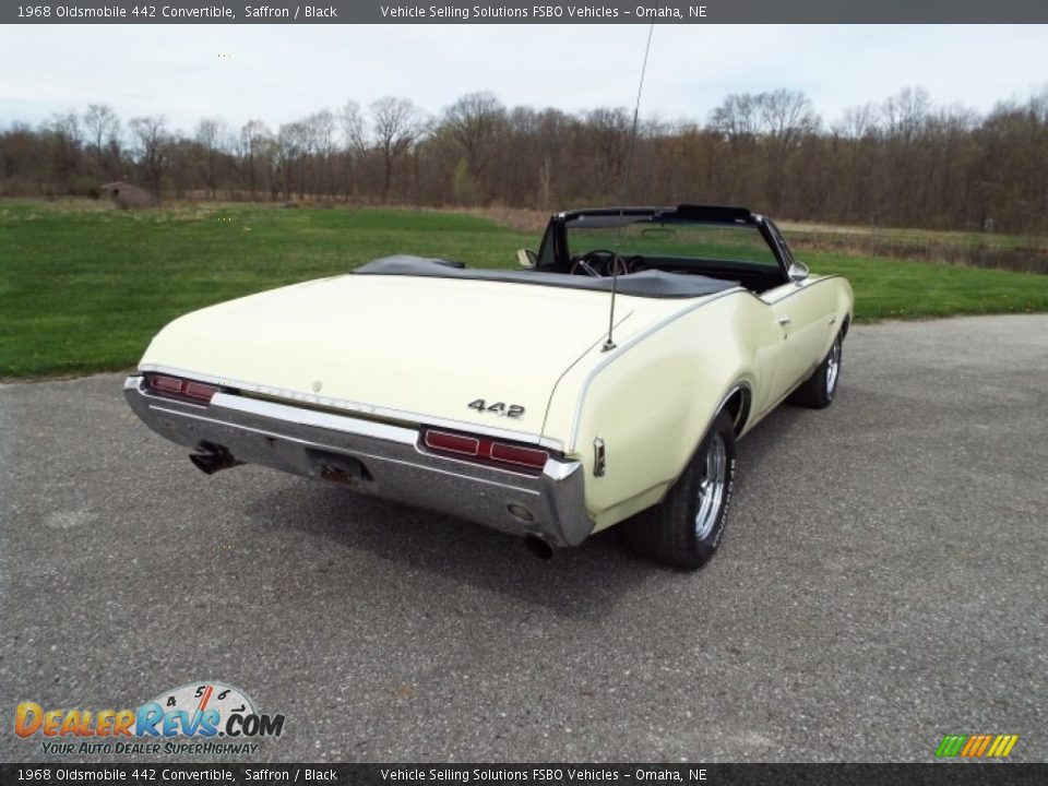 1968 Oldsmobile 442 Convertible Saffron / Black Photo #16