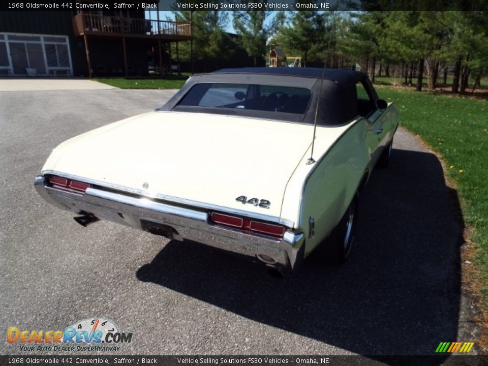 1968 Oldsmobile 442 Convertible Saffron / Black Photo #17