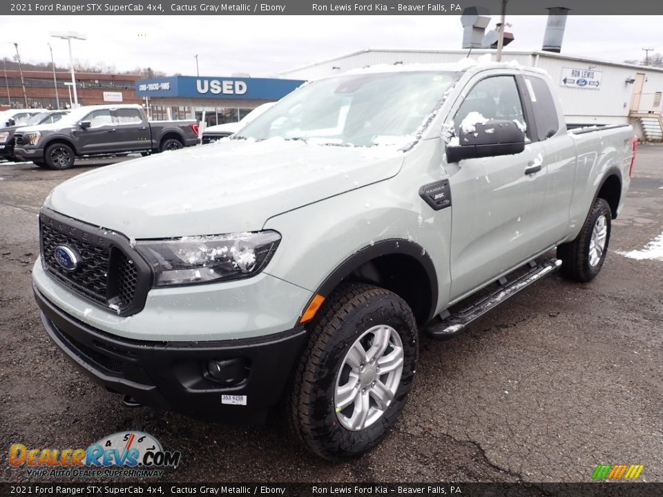 2021 Ford Ranger STX SuperCab 4x4 Cactus Gray Metallic / Ebony Photo #4