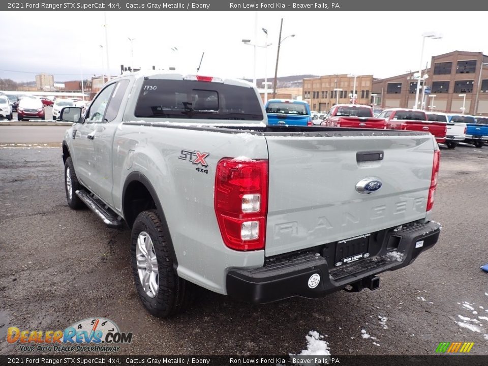 2021 Ford Ranger STX SuperCab 4x4 Cactus Gray Metallic / Ebony Photo #6