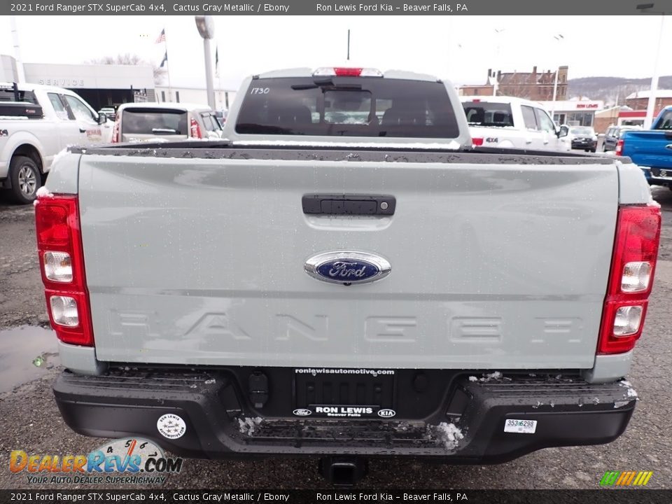 2021 Ford Ranger STX SuperCab 4x4 Cactus Gray Metallic / Ebony Photo #7
