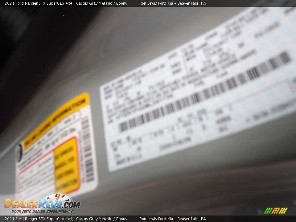 2021 Ford Ranger STX SuperCab 4x4 Cactus Gray Metallic / Ebony Photo #14
