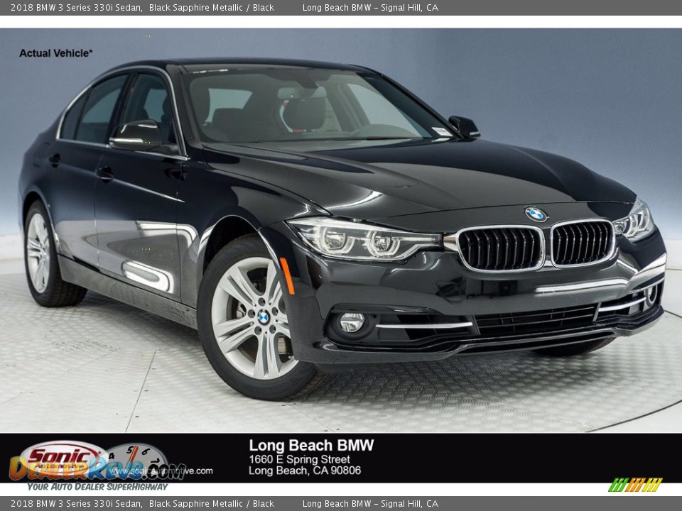 2018 BMW 3 Series 330i Sedan Black Sapphire Metallic / Black Photo #1