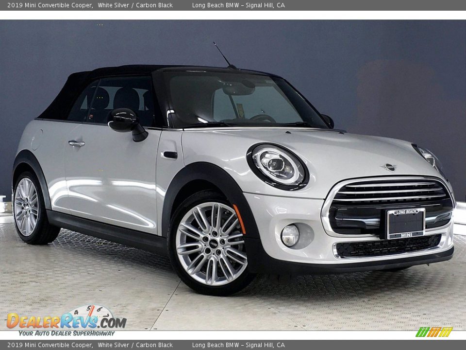 2019 Mini Convertible Cooper White Silver / Carbon Black Photo #1