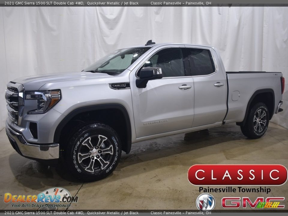 2021 GMC Sierra 1500 SLT Double Cab 4WD Quicksilver Metallic / Jet Black Photo #1