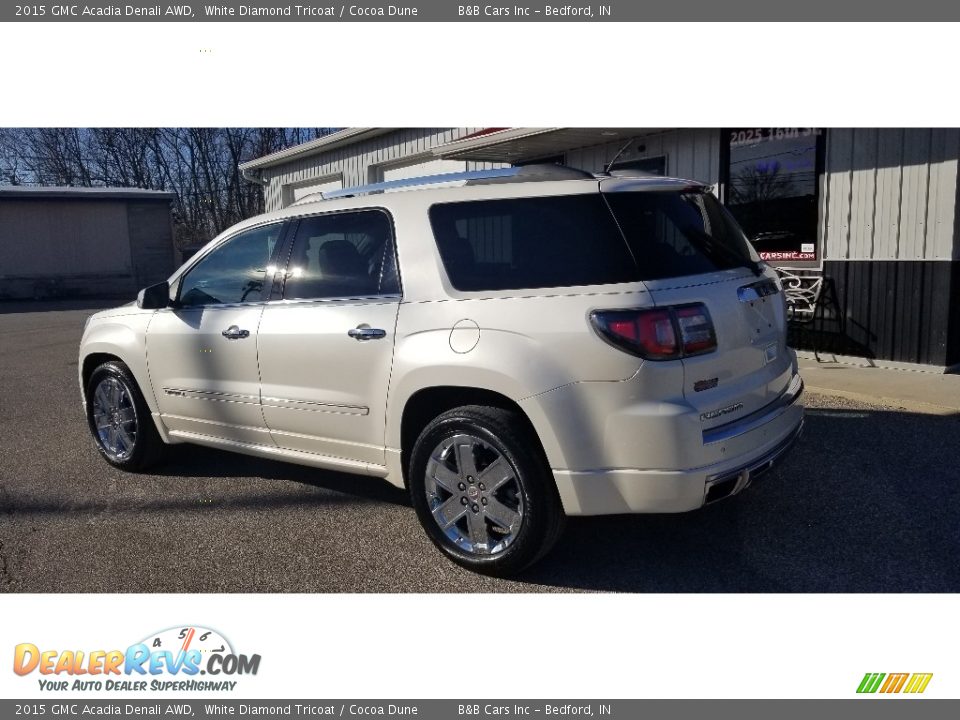 2015 GMC Acadia Denali AWD White Diamond Tricoat / Cocoa Dune Photo #3