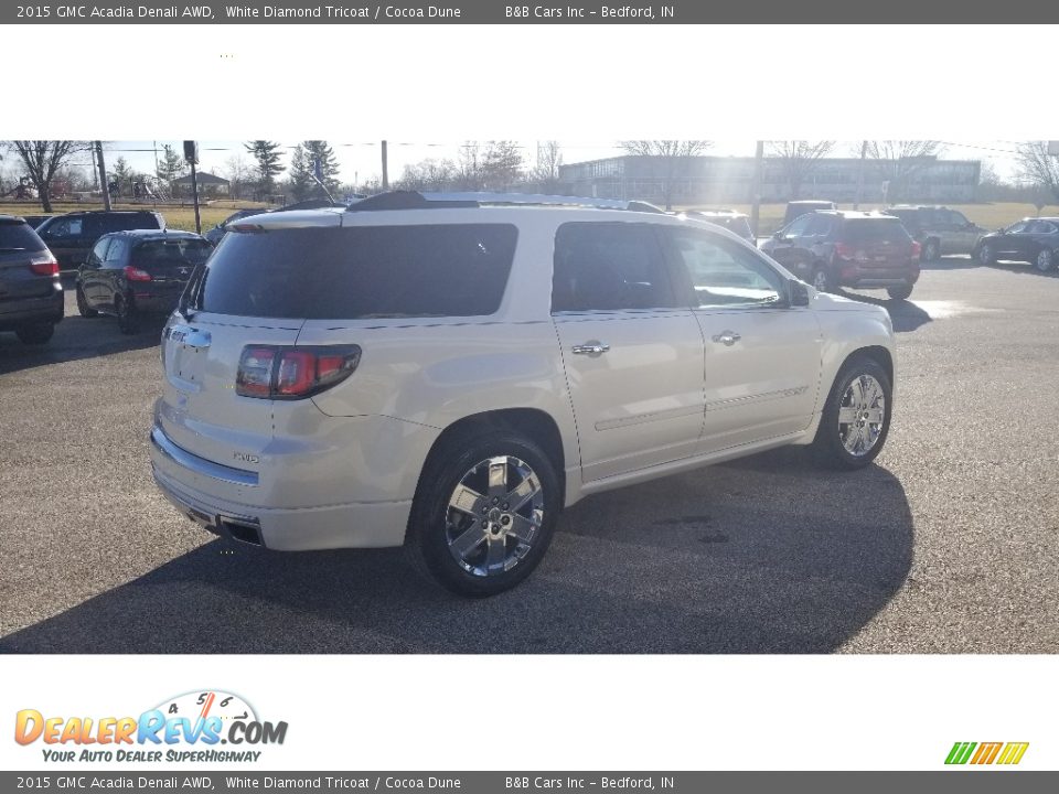 2015 GMC Acadia Denali AWD White Diamond Tricoat / Cocoa Dune Photo #5