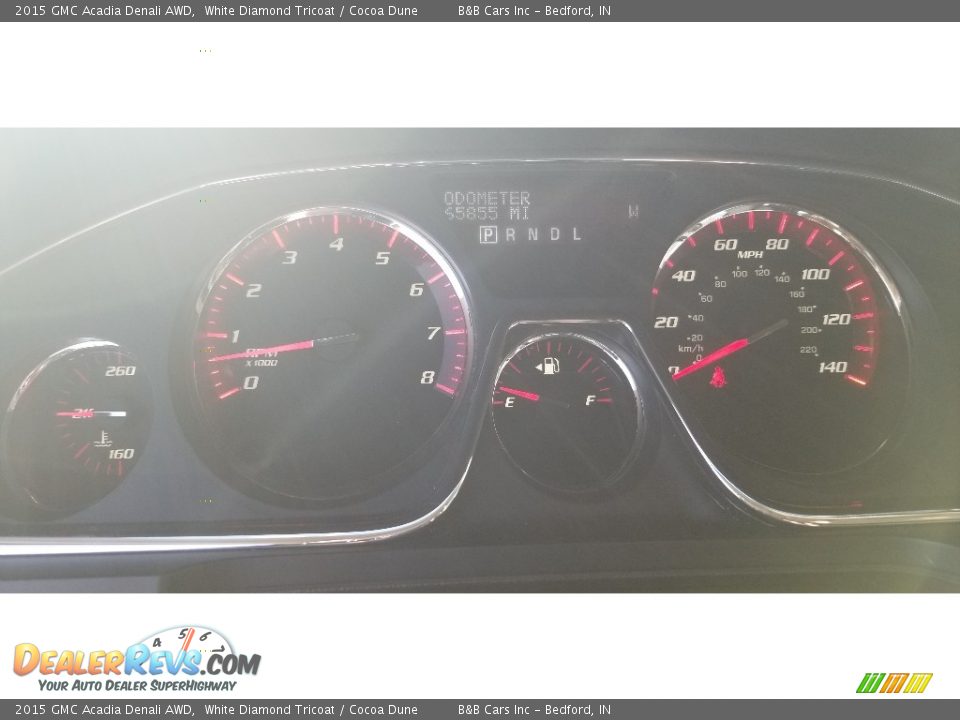 2015 GMC Acadia Denali AWD White Diamond Tricoat / Cocoa Dune Photo #15