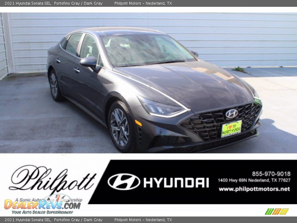 2021 Hyundai Sonata SEL Portofino Gray / Dark Gray Photo #1