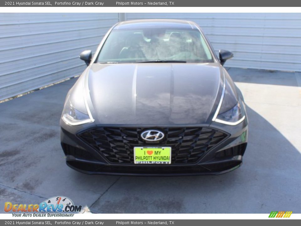 2021 Hyundai Sonata SEL Portofino Gray / Dark Gray Photo #3